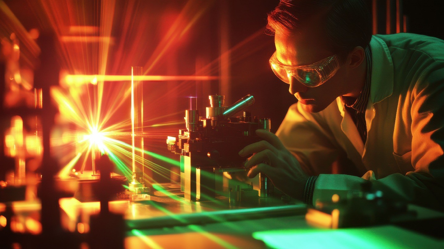 A physicist working in a laboratory