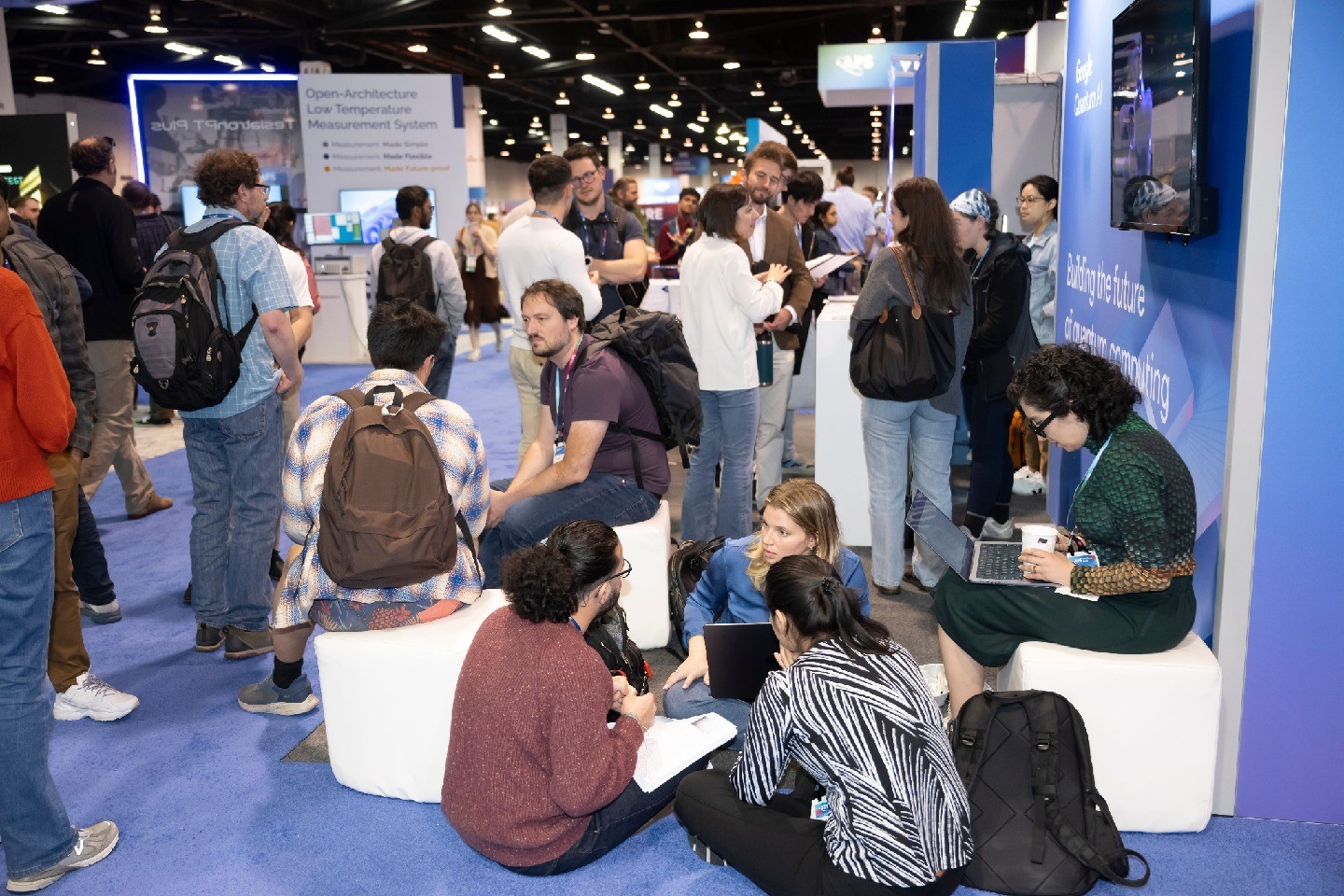 Students at the undergraduate lounge at the APS Global Physics Summit