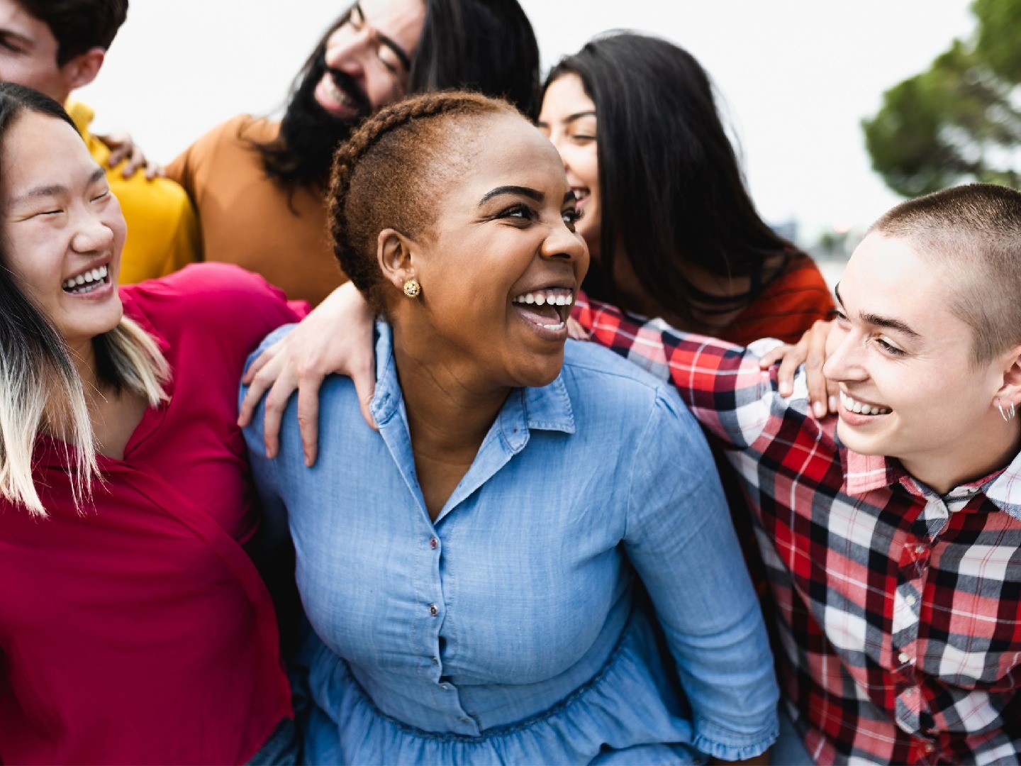 A group of racially and gender diverse students