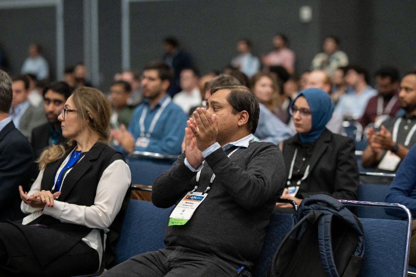 Crowd applauds at the Fellowship award ceremony