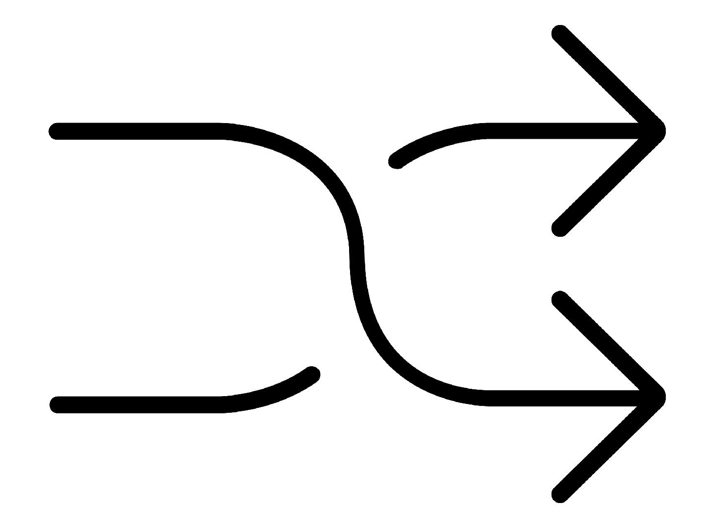 Entangled and shuffled icon graphic