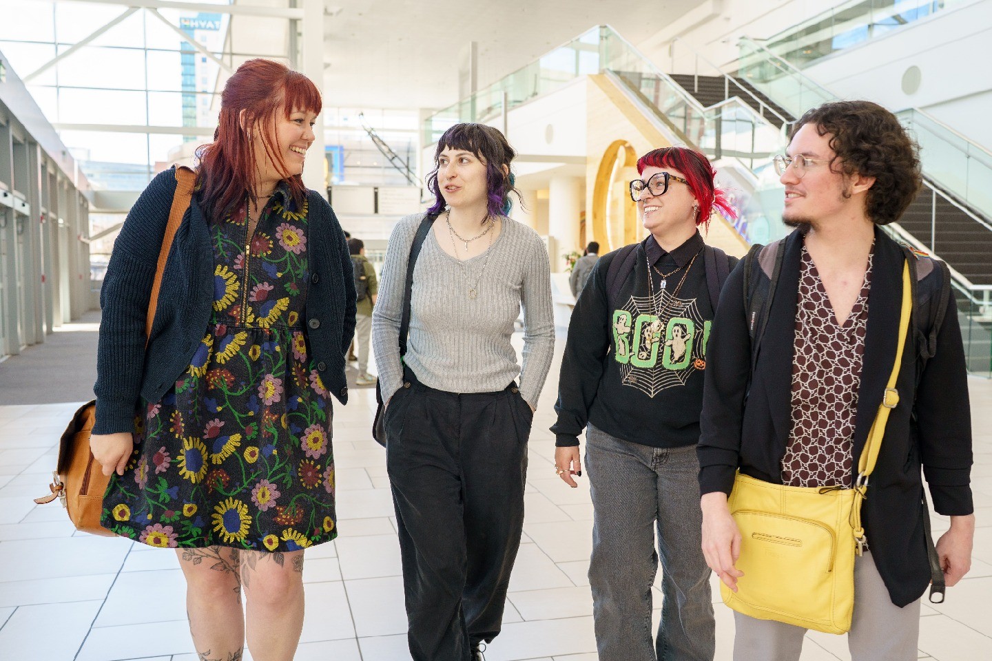 Students at an APS event