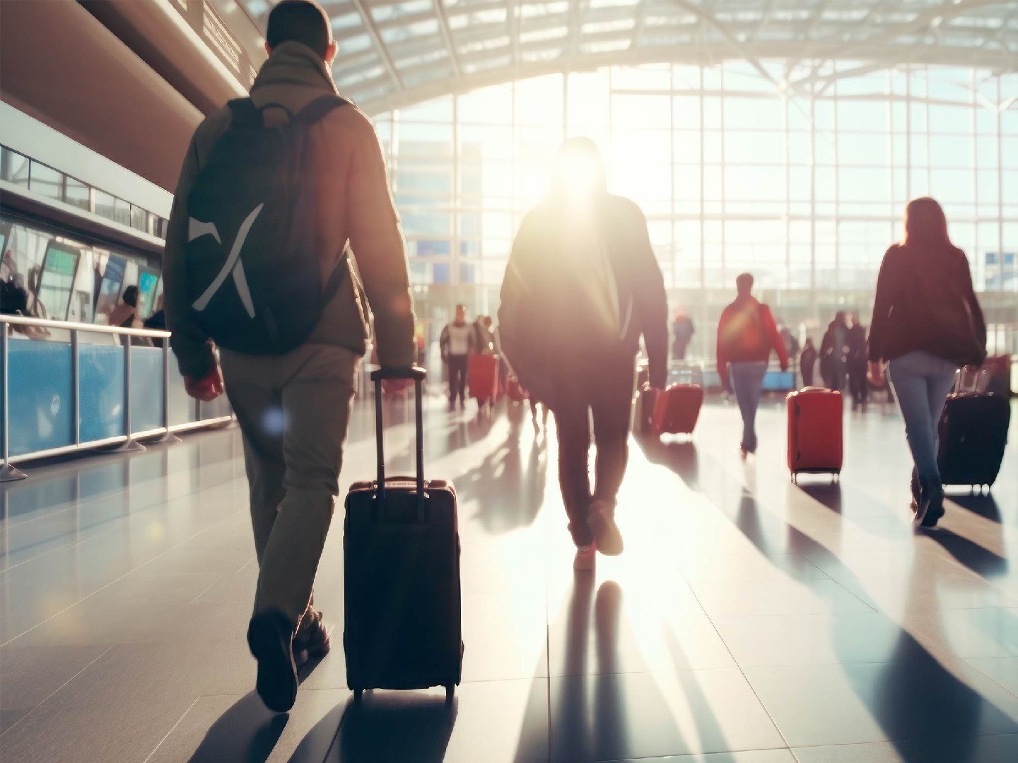 People in an airport