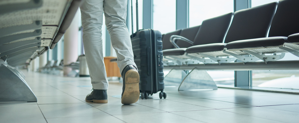 A person in an airport